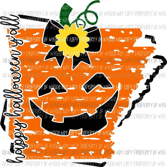 Arkansas State Pumpkin Sublimation transfers Heat Transfer
