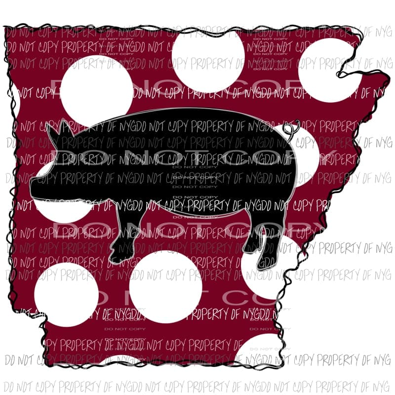 Arkansas State Razorbacks hand Drawn Sublimation transfers Heat Transfer