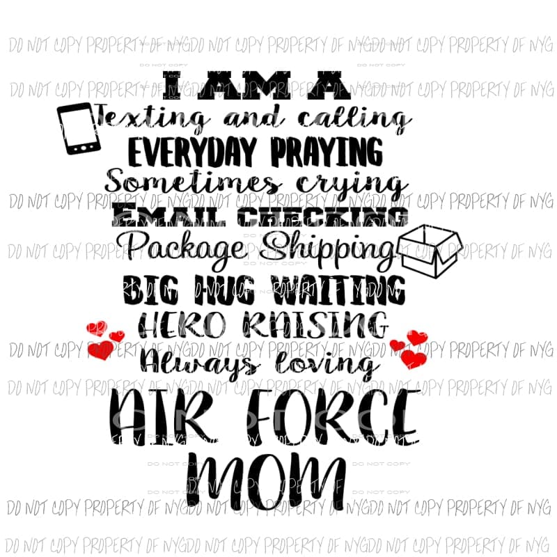 armed services mom all serves in the drop down menu sublimation transfer Heat Transfer