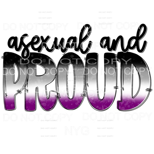 Asexual and Proud Pride Sublimation transfers - Heat 