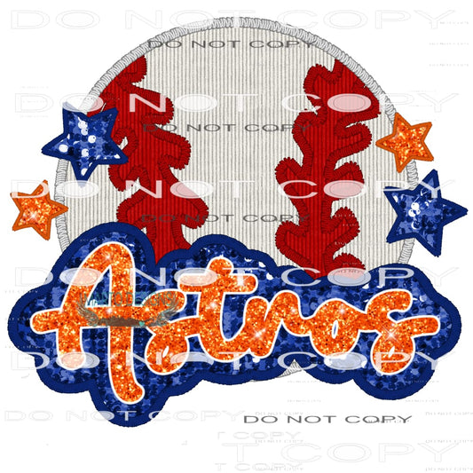 Astros #7743 Sublimation transfer - Heat Transfer Graphic