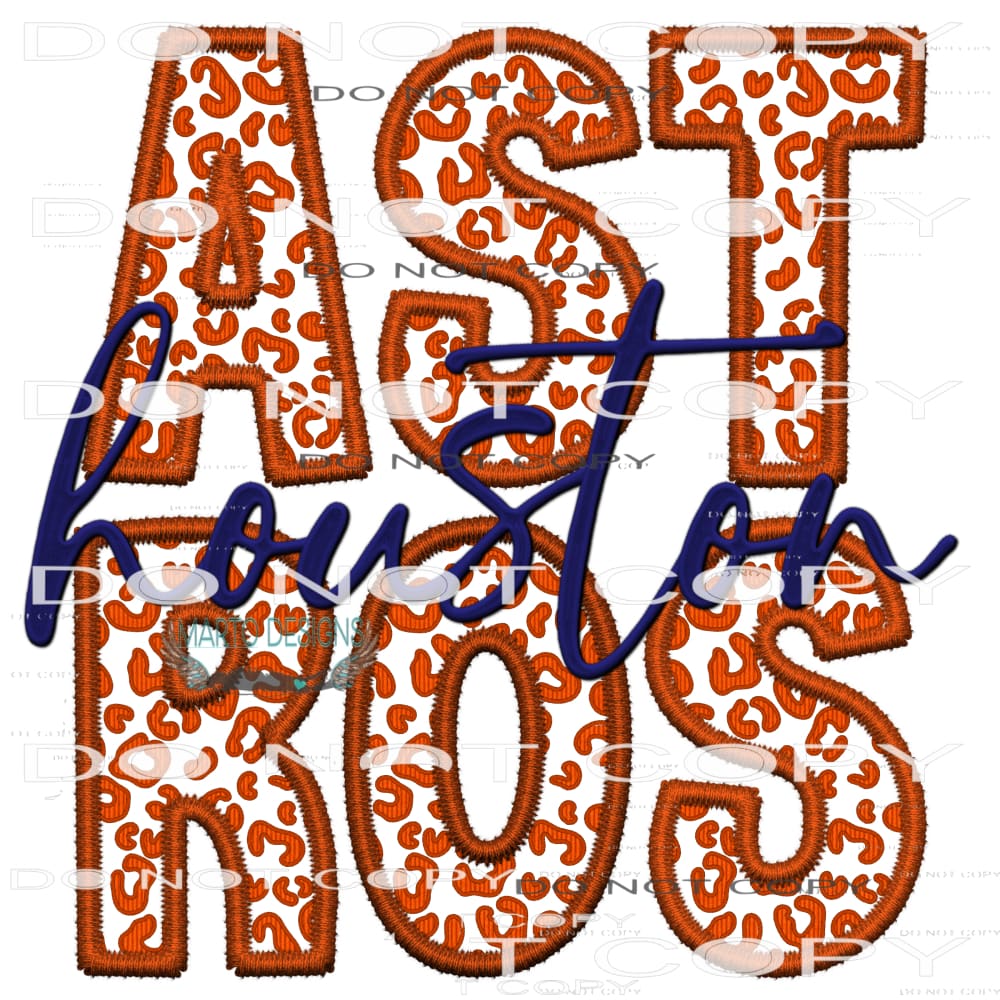 Astros Huston #7745 Sublimation transfer - Heat Transfer