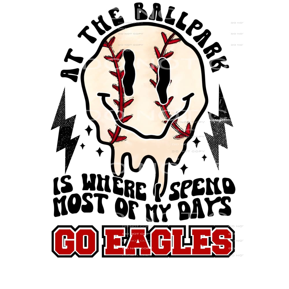 at the ballpark go eagles red # 8098 Sublimation transfers -