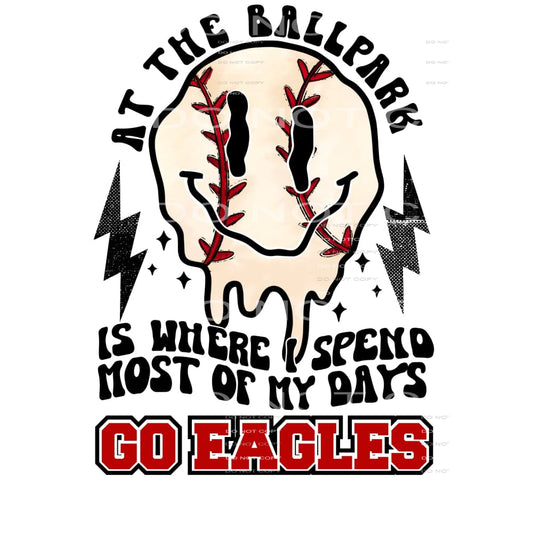 at the ballpark go eagles red # 8098 Sublimation transfers -