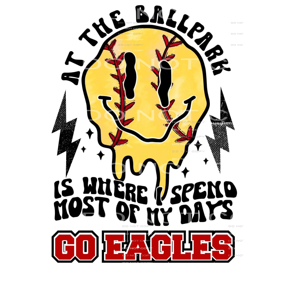 at the ballpark softball go eagles red # 8099 Sublimation