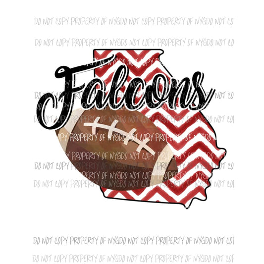 Atlanta Falcons football chevron state Sublimation transfers Heat Transfer