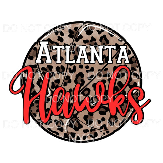 Atlanta Hawks Leopard Basketball Sublimation transfers - 