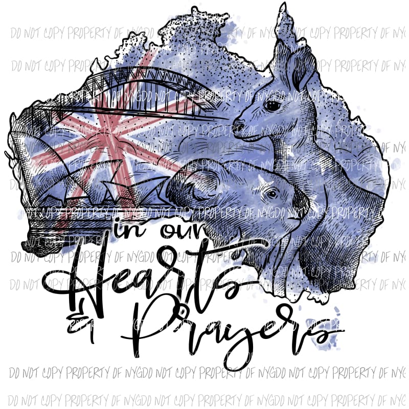 australia in our prayers Sublimation transfers Heat Transfer
