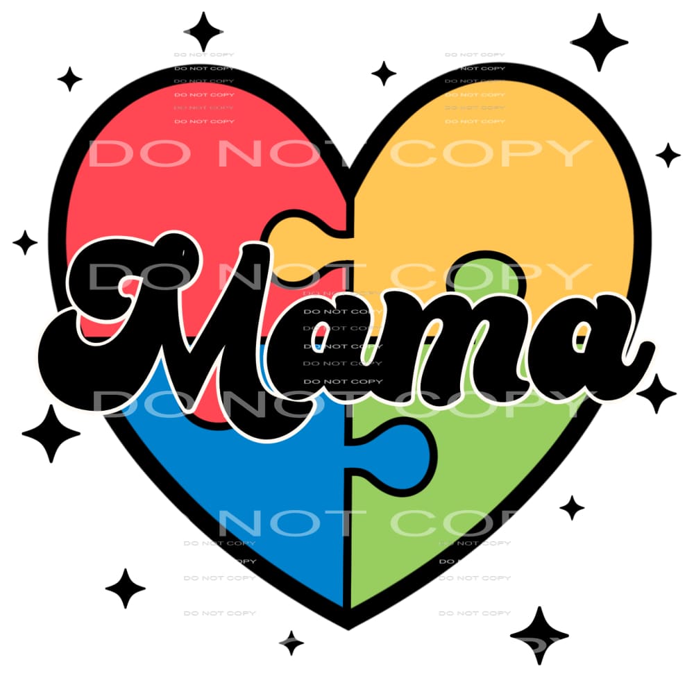 Autism Mama #4341 Sublimation transfers - Heat Transfer