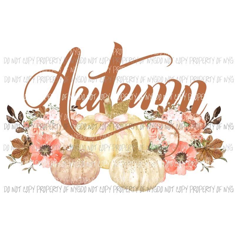 Autumn Pumpkins 1 Sublimation transfers Heat Transfer
