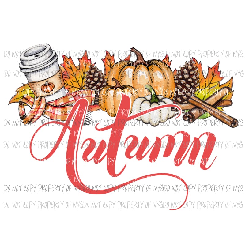 Autumn Pumpkins 2 Sublimation transfers Heat Transfer