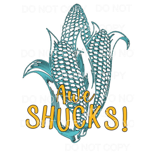 Awe Shucks Gold Corn Blue #628 Sublimation transfers - Heat 