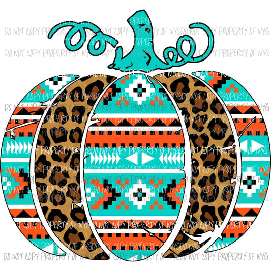 Aztec Leopard Pumpkin # 4 Sublimation transfers Heat Transfer