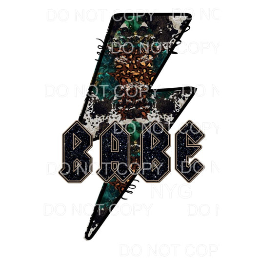 BABE Lightning Bolt #4 Sublimation transfers - Heat Transfer