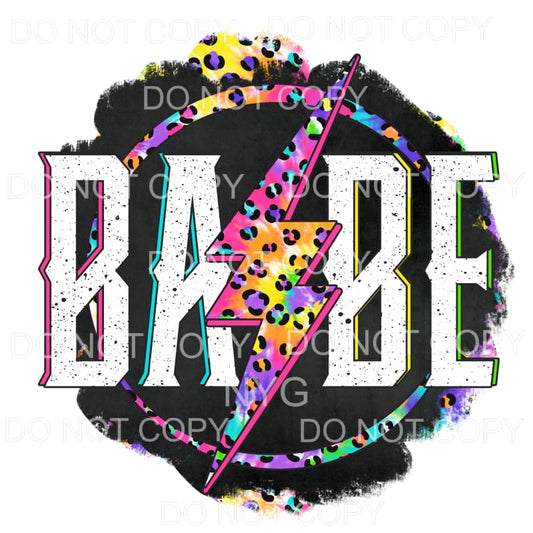 Babe Rainbow Leopard Lightning Bolt Sublimation transfers - 