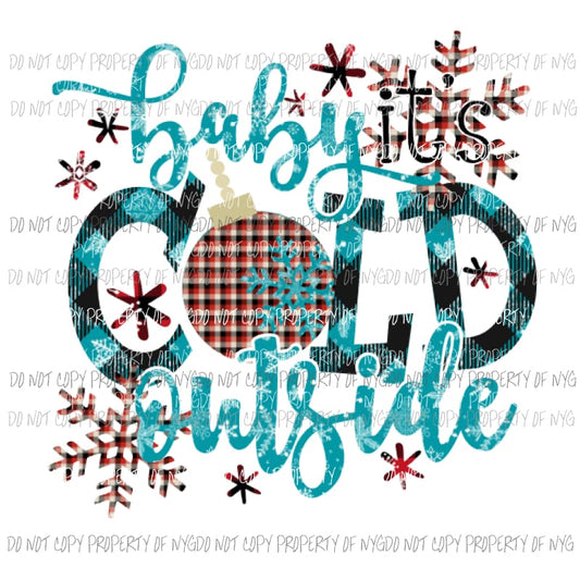 Baby its cold outside 2 Sublimation transfers Heat Transfer