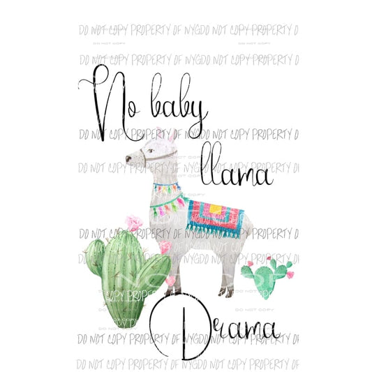 Baby llama Sublimation transfers Heat Transfer