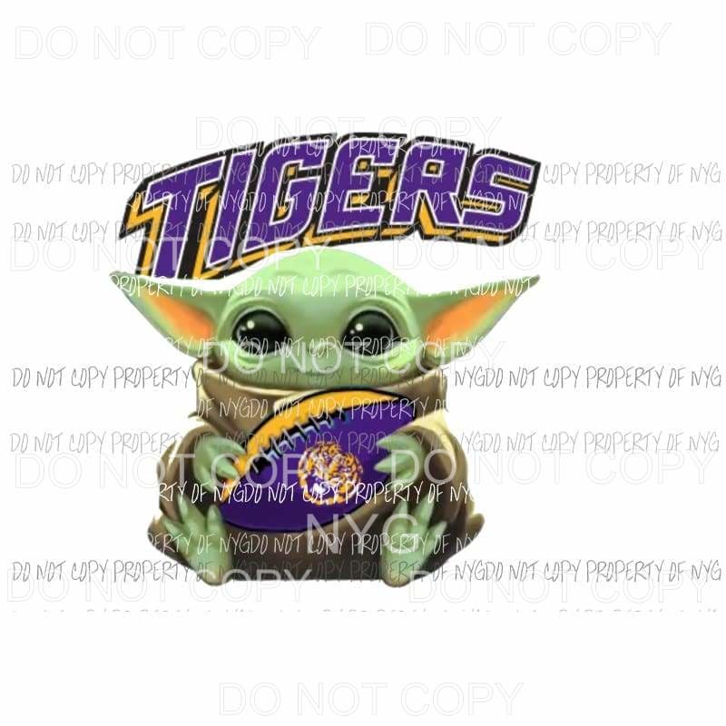 Baby Yoda LSU TIGERS # 2 Sublimation transfers Heat Transfer