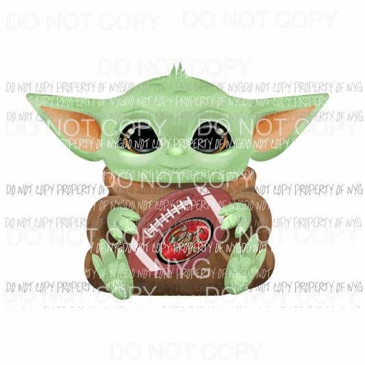 Baby Yoda SF 49ers # 2 football NFL Sublimation transfers Heat Transfer