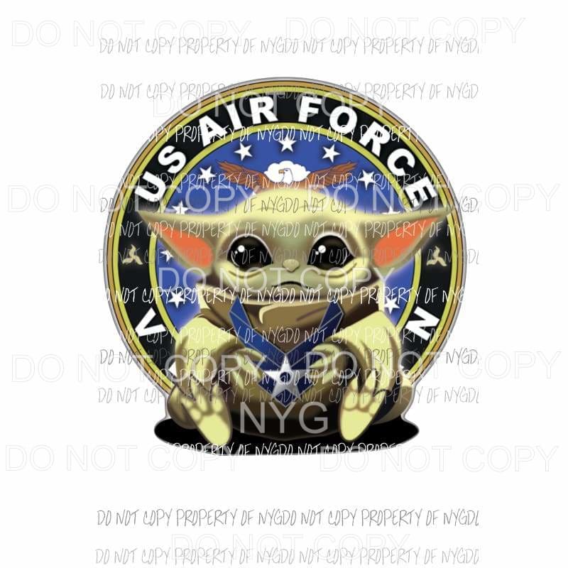 Baby Yoda US Air Force star wars Sublimation transfers Heat Transfer