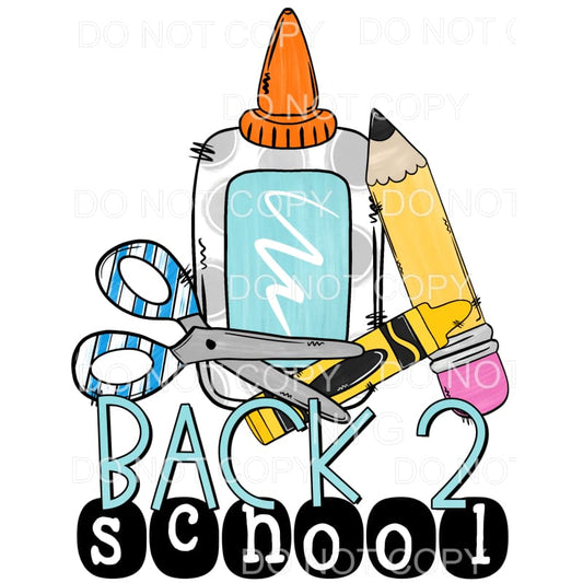 Back 2 School Supplies #1 Sublimation transfers - Heat 