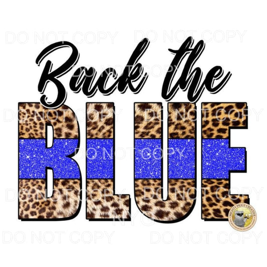 Back The Blue Leopard Police Sublimation transfers - Heat 