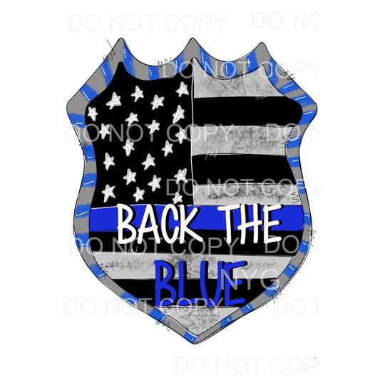 Back The Blue Police Badge #2 Sublimation transfers - Heat 