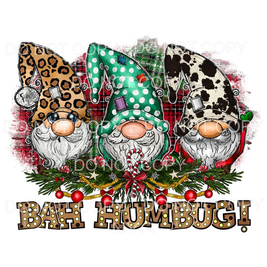 Bah Humbug Gnomes # 9060 Sublimation transfers - Heat 