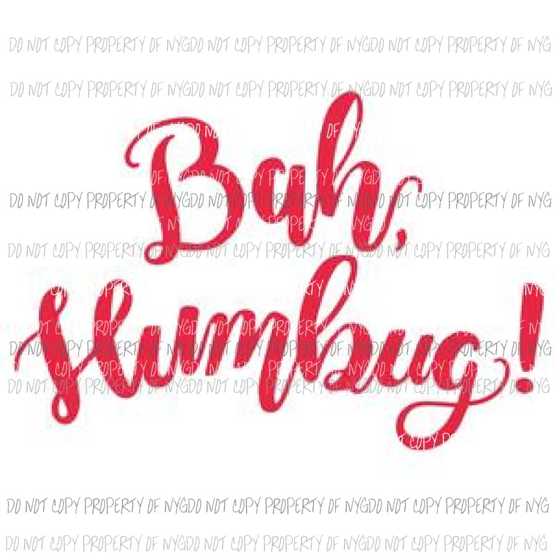 Bah Humbug ! Sublimation transfers Heat Transfer