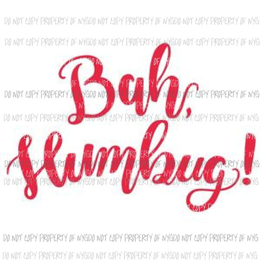 Bah Humbug ! Sublimation transfers Heat Transfer