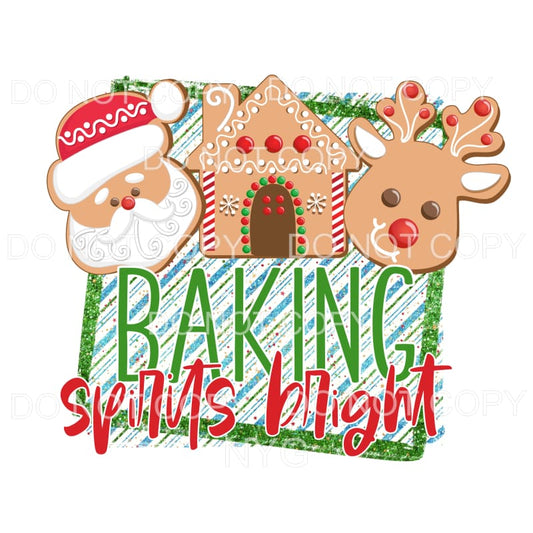 Baking Spirits Bright Cookies Sublimation transfers - Heat 