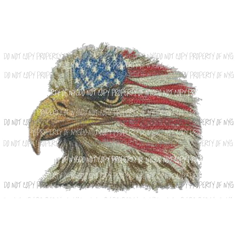 Bald Eagle American Flag Sublimation transfers Heat Transfer