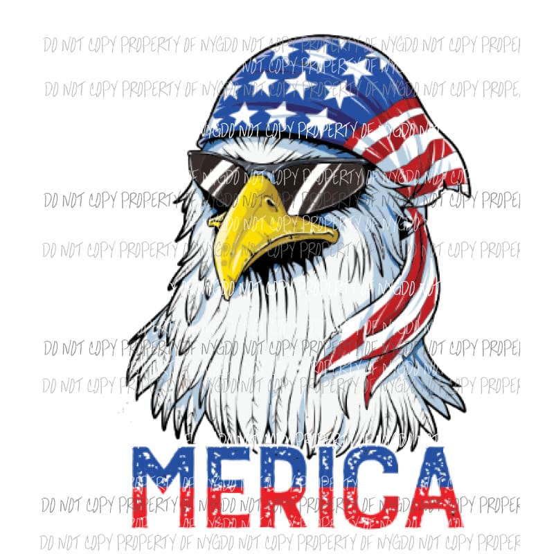 Bald eagle Bandanna Merica USA Sublimation transfers usa 4th of july america memorial labor day Heat Transfer