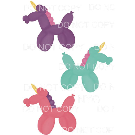 Balloon Dog Trio #1 Sublimation transfers - Heat Transfer