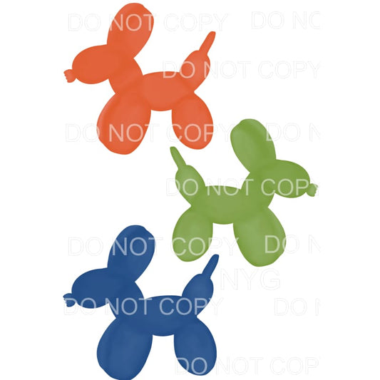 Balloon Dog Trio #2 Sublimation transfers - Heat Transfer