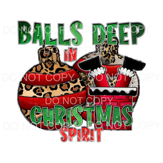Balls Deep in Christmas Spirit Ornaments Leopard #1338 