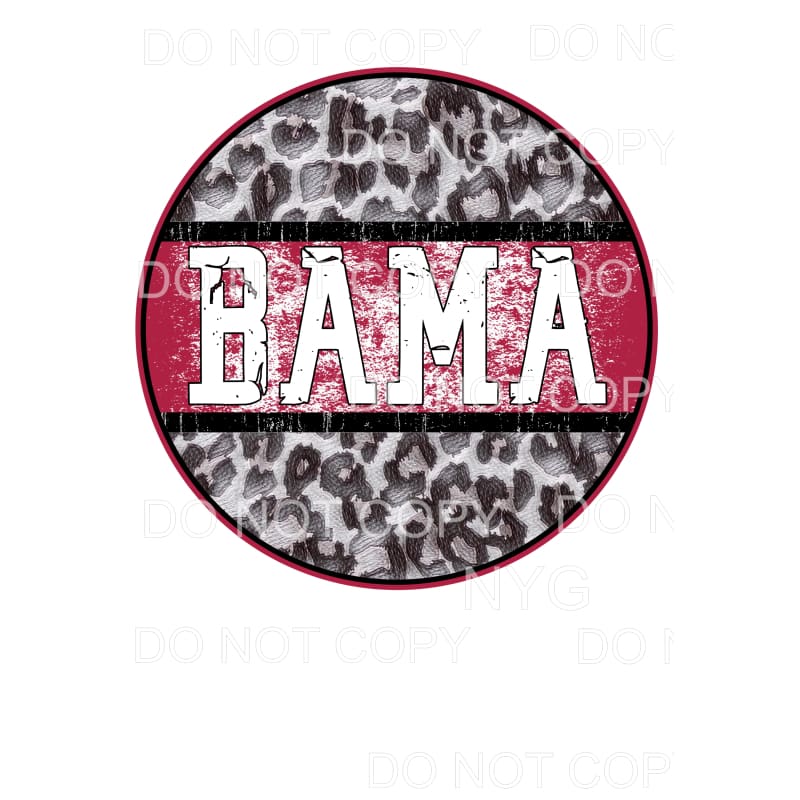 Bama Leopard Circle # 3 Sublimation transfers - Heat 