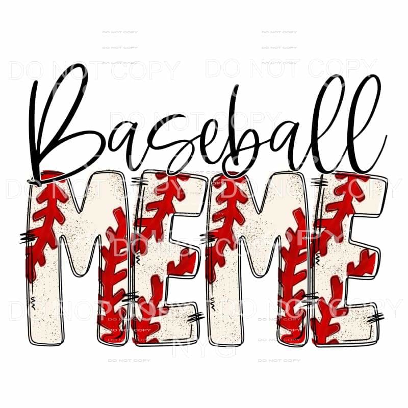 Baseball Mama - Mimi - Mom - Nana other names in drop down 