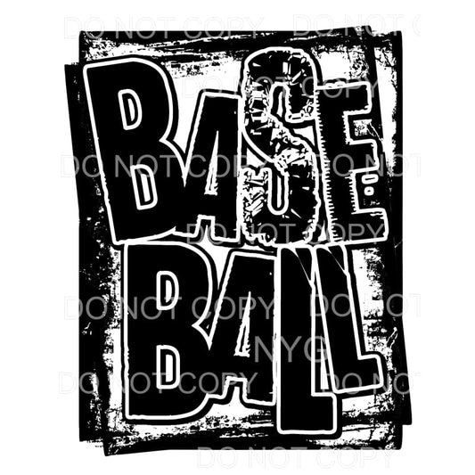 Baseball Distressed Double Framed Sublimation transfers - 