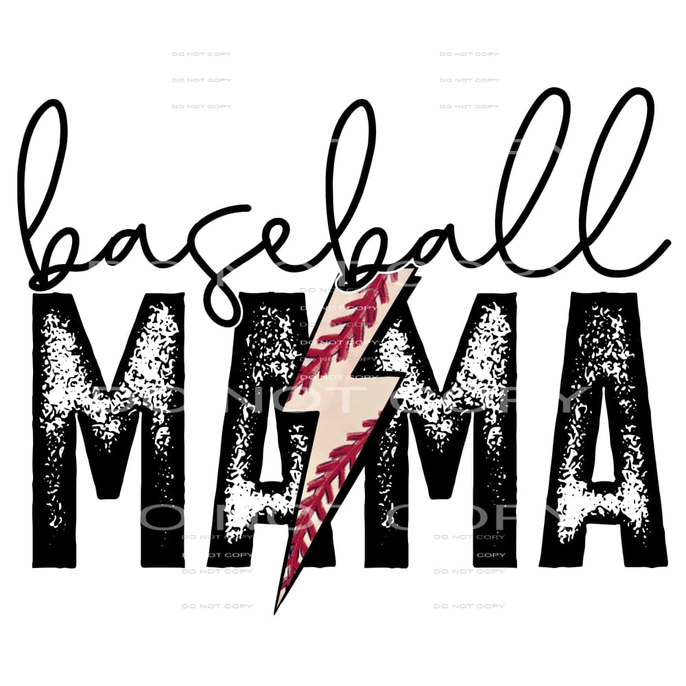 baseball mama #4679 Sublimation transfers - Heat Transfer