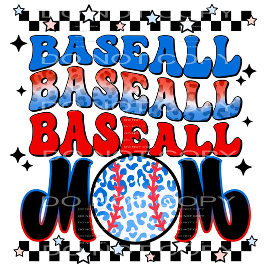 Baseball mom # 509 Sublimation transfers - Heat Transfer