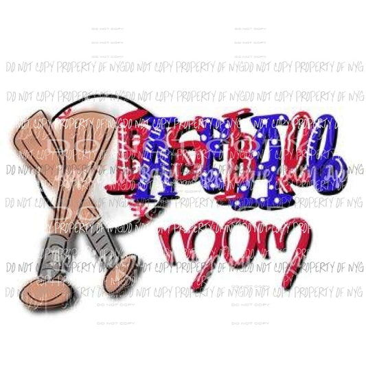 Baseball mom Hand Drawn Sublimation transfers Heat Transfer
