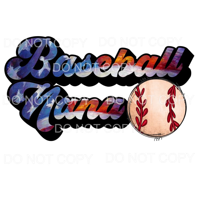 Baseball nana # 10 Sublimation transfers - Heat Transfer