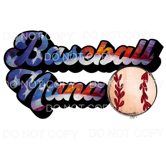 Baseball nana # 10 Sublimation transfers - Heat Transfer