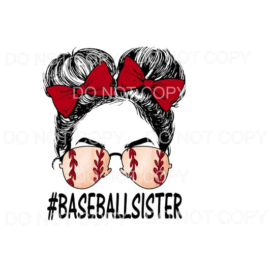 Baseball Sister # 4 Sublimation transfers - Heat Transfer
