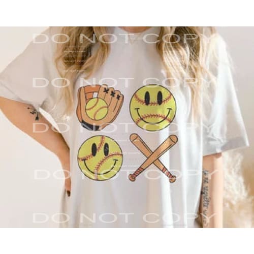 baseball smile #5027 Sublimation transfers - Heat Transfer