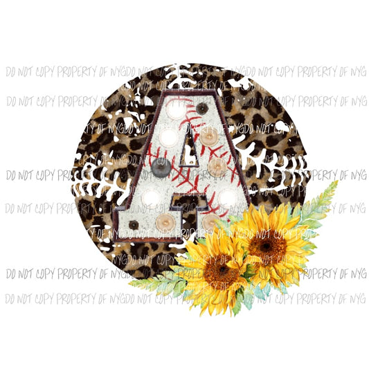Baseball softball Letters all letters are in drop down menu