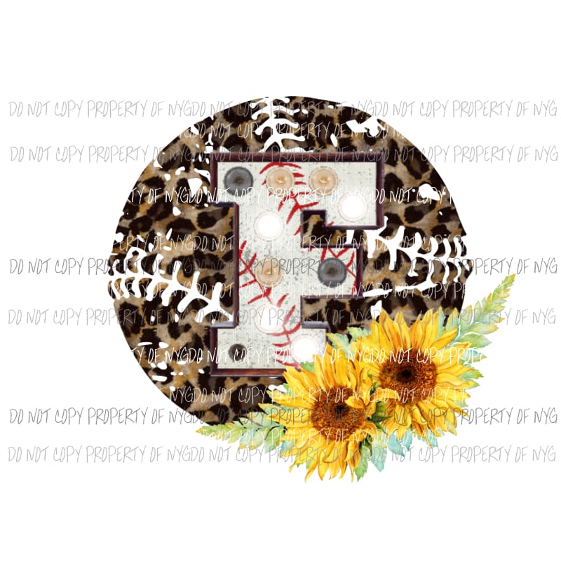 Baseball softball Letters all letters are in drop down menu