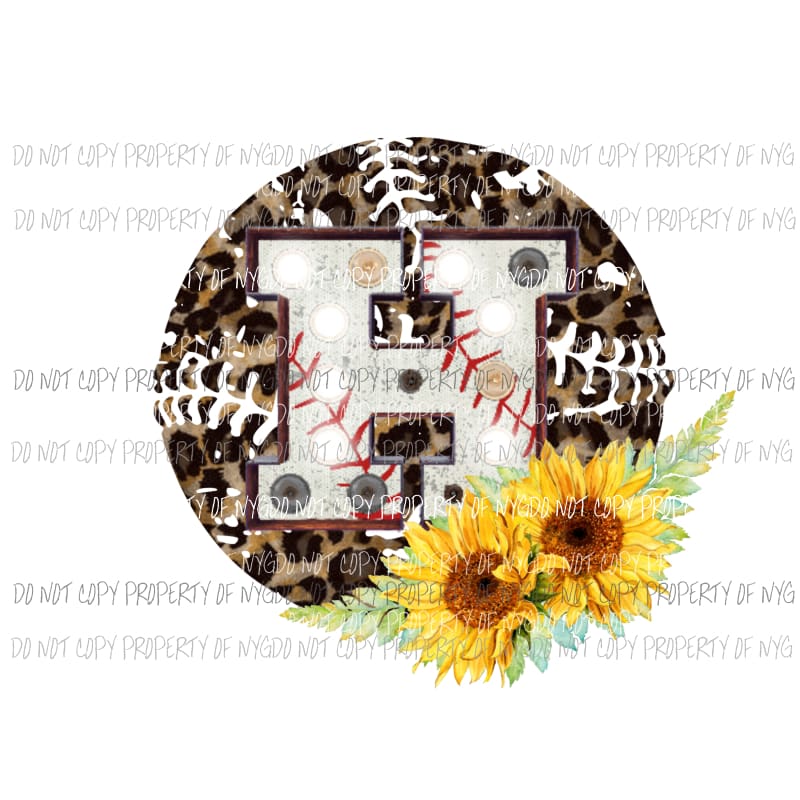 Baseball softball Letters all letters are in drop down menu