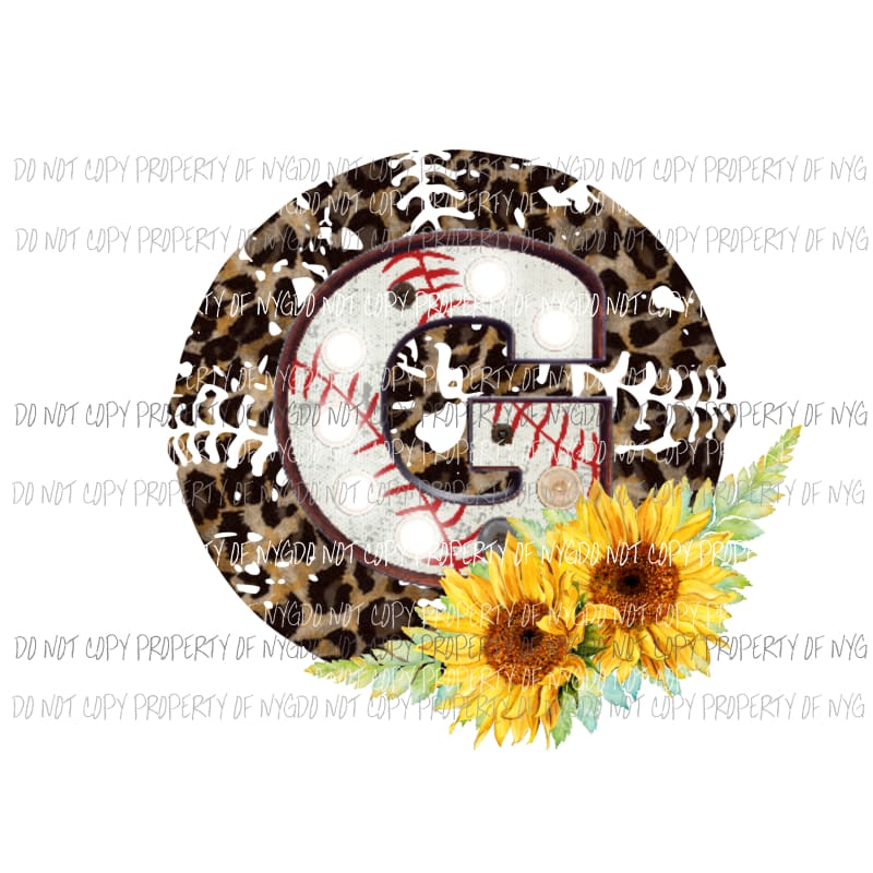 Baseball softball Letters all letters are in drop down menu